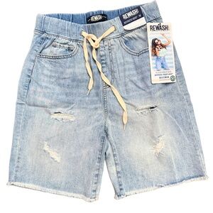 REWASH Light Blue Distressed Denim Juniors Women’s Shorts Sz Med